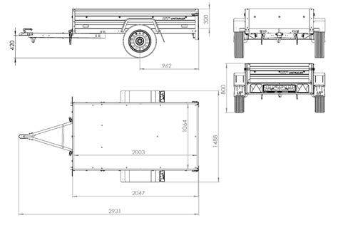 Afmetingen aanhangwagen