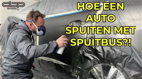 Auto spuiten met spuitbus