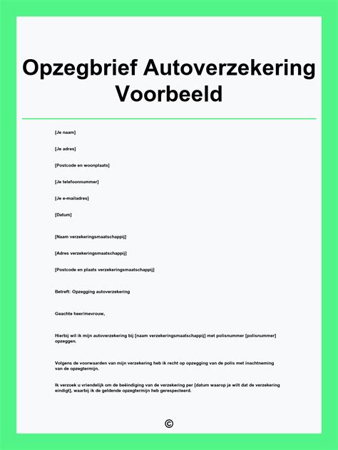 Autoverzekering Opzeggen