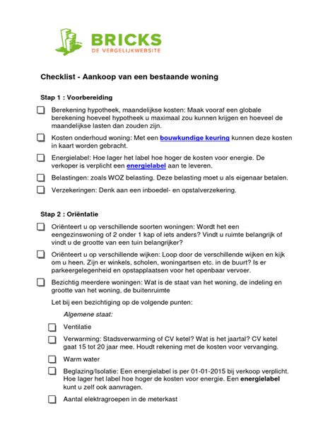 Checklist aankoop occasions