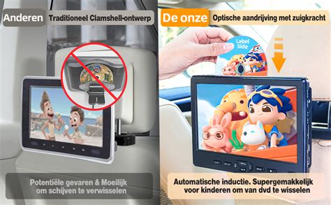 Draagbare DVD speler in auto