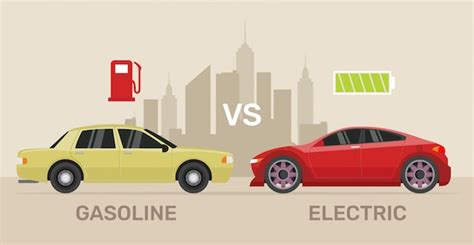 Elektrische auto's versus benzineauto's