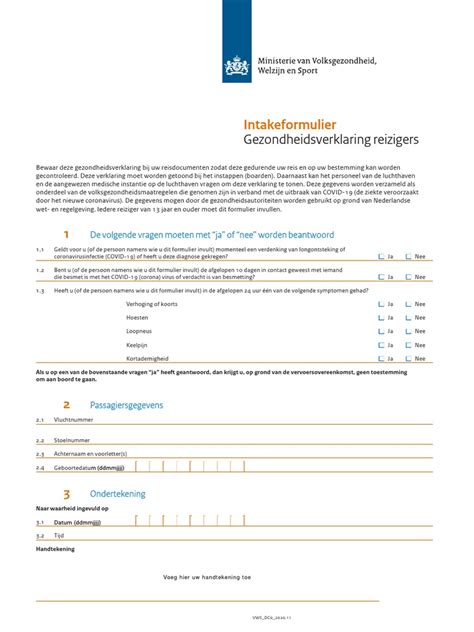 Gezondheidsverklaring