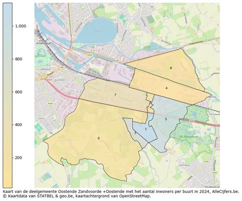 Kaart van Zandvoorde (Oostende)