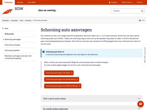 Kenteken schorsen bij RDW