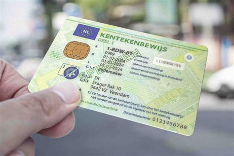 Kentekenbewijs in creditcardformaat