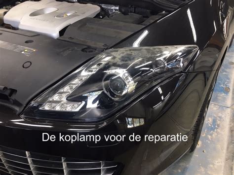 Koplamp afplakken