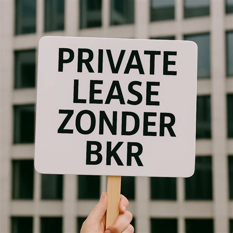 Lease zonder BKR registratie