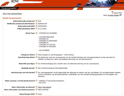 RDW Terugroepactie Check