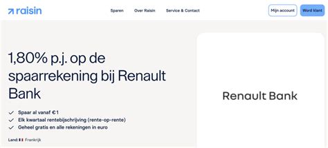 Renault Bank Spaarrekening