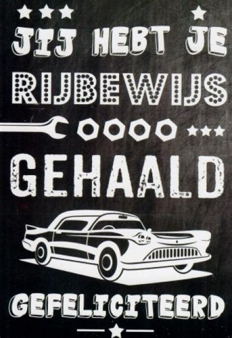 Rijbewijs gehaald felicitatie kaart