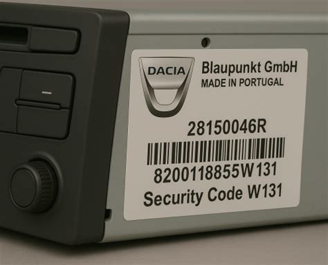 Serienummer Dacia Radio