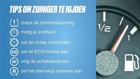 Tips om zuiniger te rijden