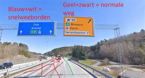 Verkeersborden Noorwegen
