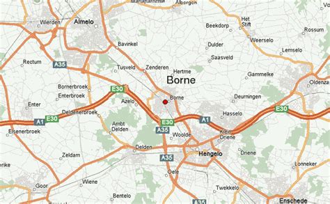 kaart van Borne